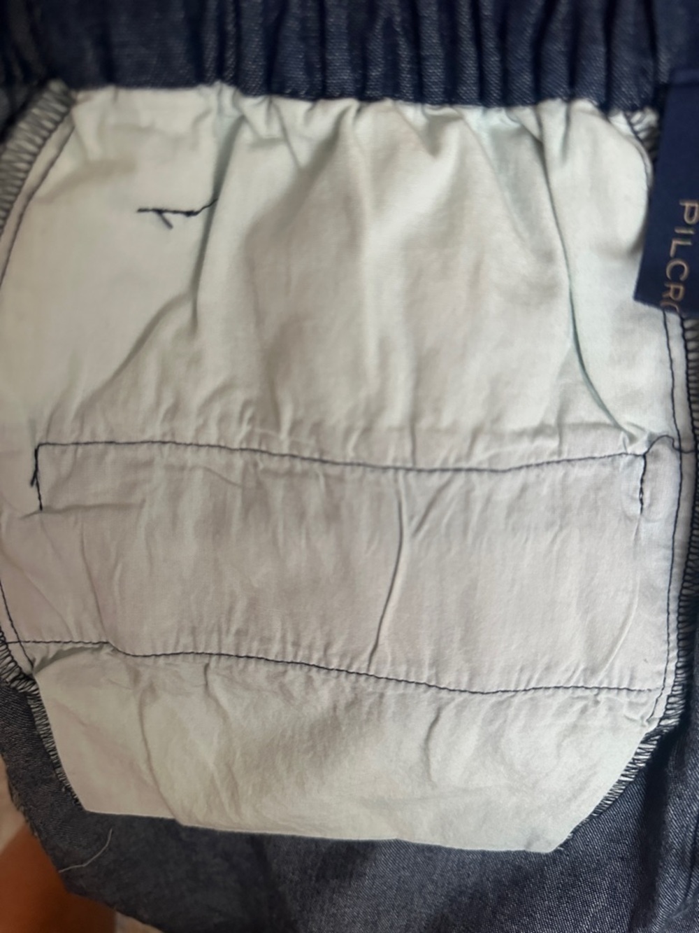 Pilcro Navy Embroidered Denim Mini Skirt -Preloved - Picture 13 of 15